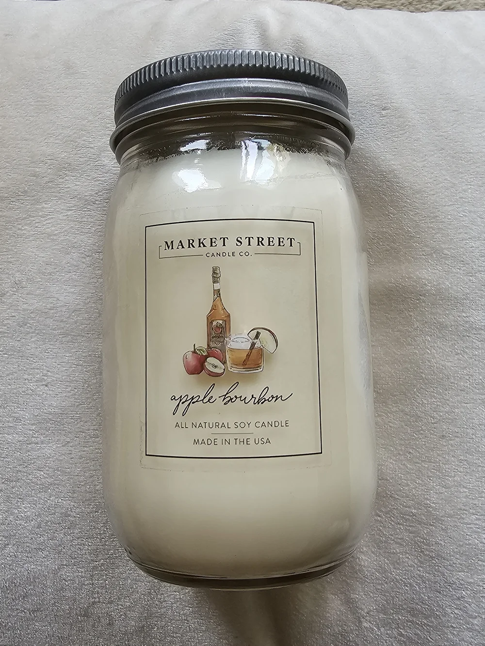 Apple Bourbon Soy Candle - Cream Jar